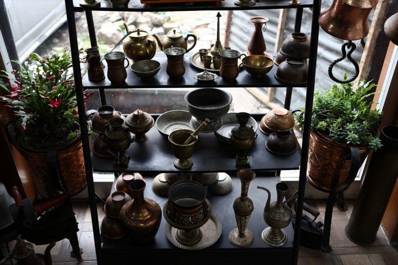 Trabzonlu bakır ustasının devasa ürünleri