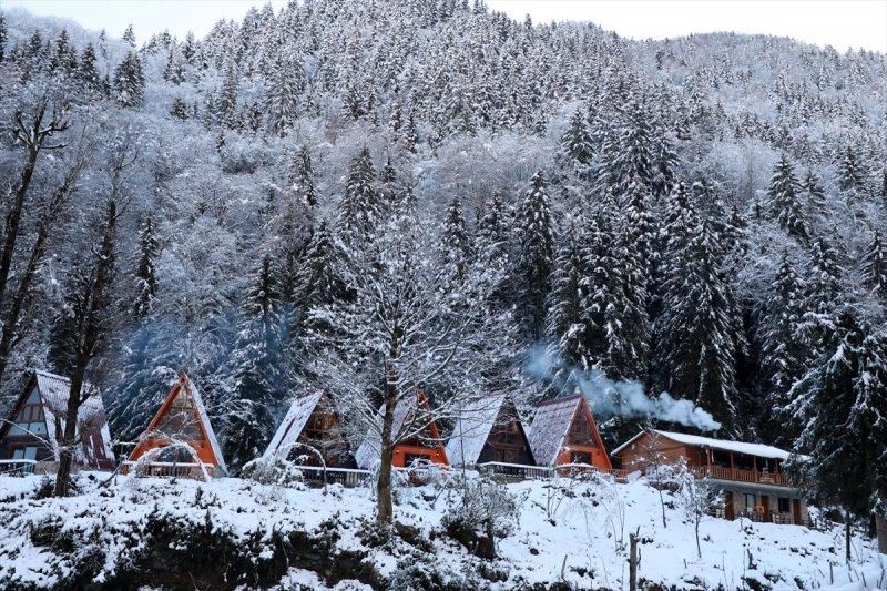 Rize'den kar manzaraları