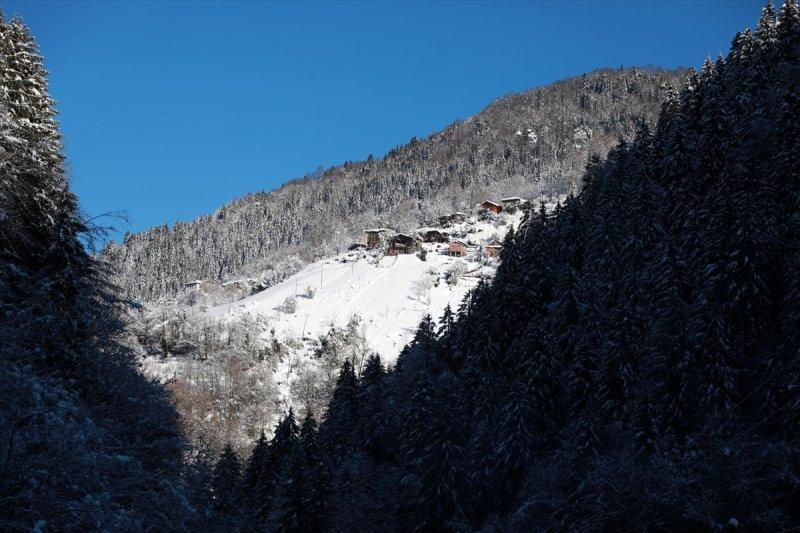Rize'den kar manzaraları