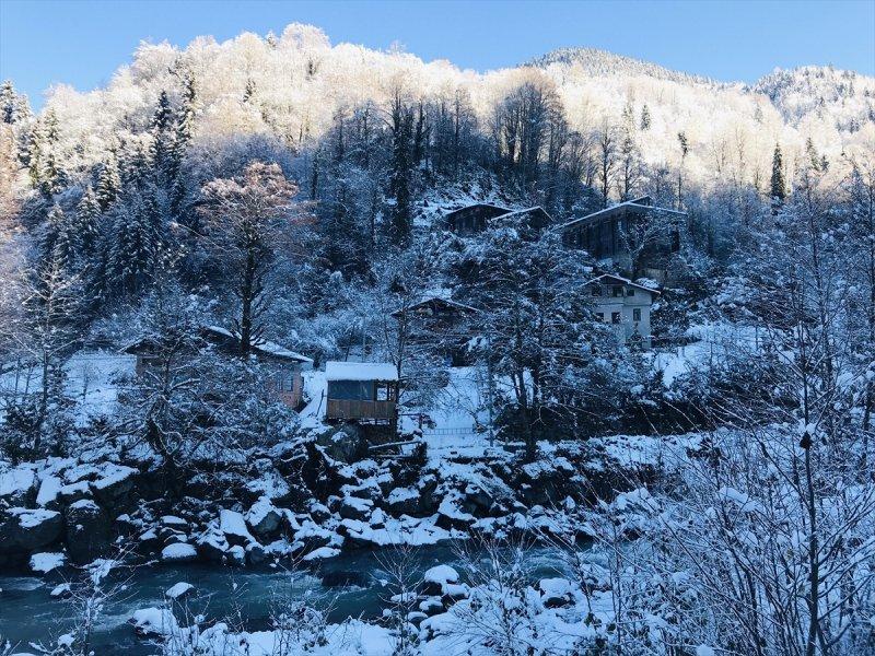 Rize'den kar manzaraları