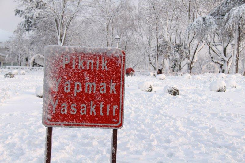 Çamlıca'dan kar manzaraları