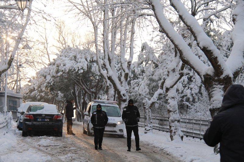 Çamlıca'dan kar manzaraları