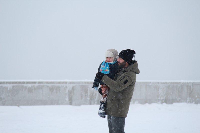 Çamlıca'dan kar manzaraları