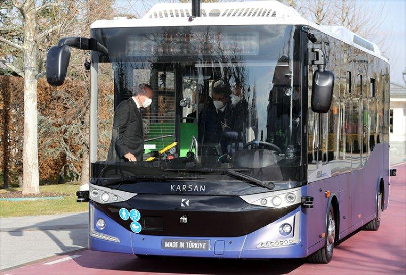 Türkiye'nin sürücüsüz elektrikli otobüsü