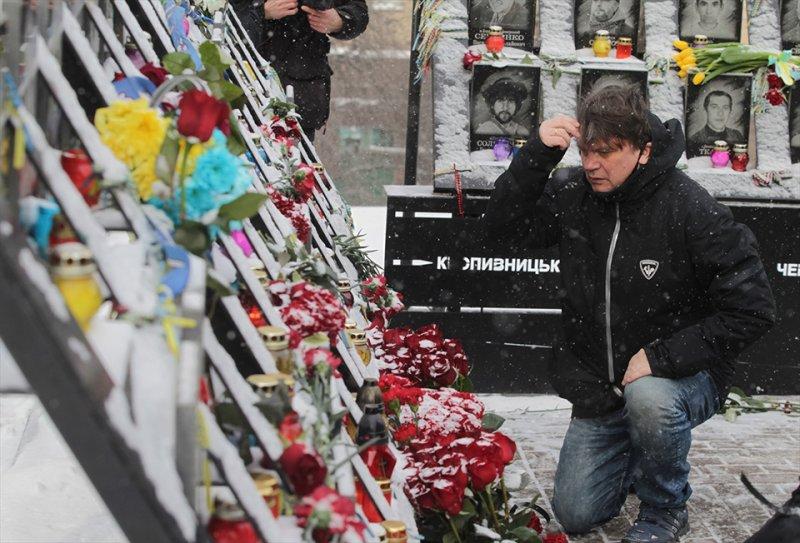 Kiev'de Meydan Devrimi'nin yıl dönümü