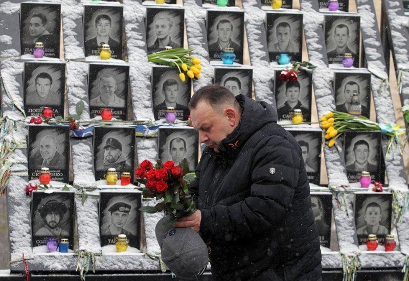 Kiev'de Meydan Devrimi'nin yıl dönümü