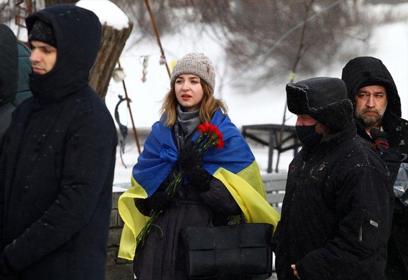 Kiev'de Meydan Devrimi'nin yıl dönümü