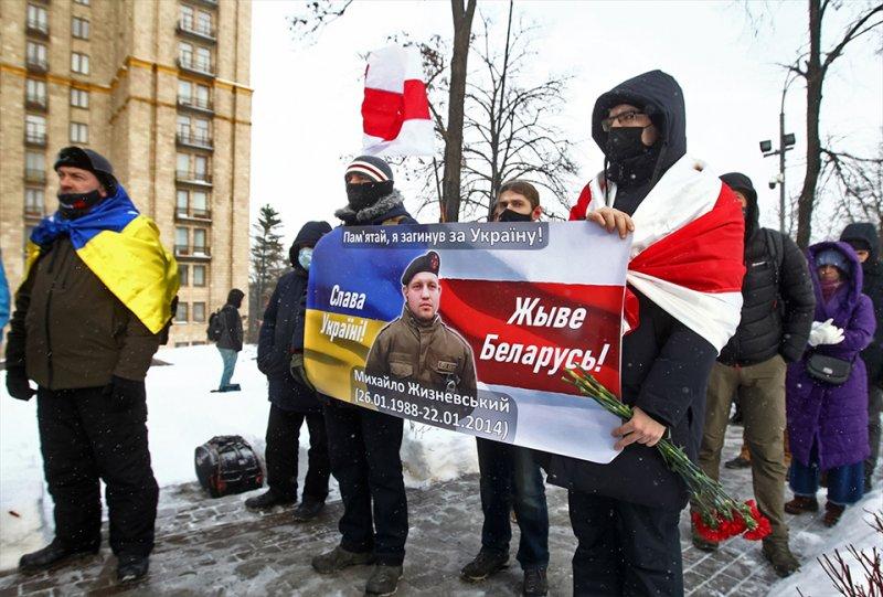 Kiev'de Meydan Devrimi'nin yıl dönümü