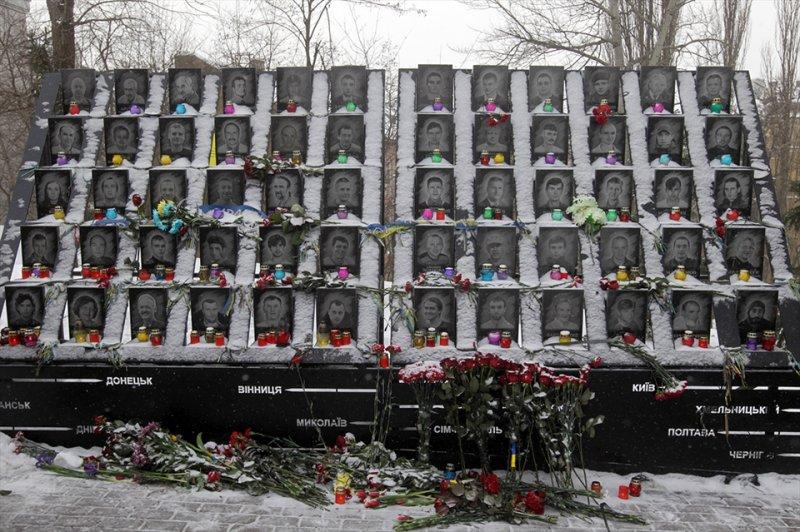 Kiev'de Meydan Devrimi'nin yıl dönümü