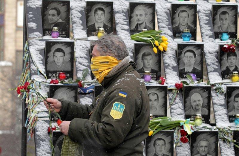 Kiev'de Meydan Devrimi'nin yıl dönümü