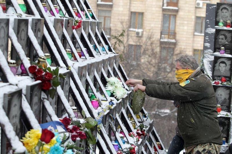Kiev'de Meydan Devrimi'nin yıl dönümü