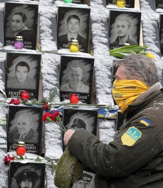 Kiev'de Meydan Devrimi'nin yıl dönümü