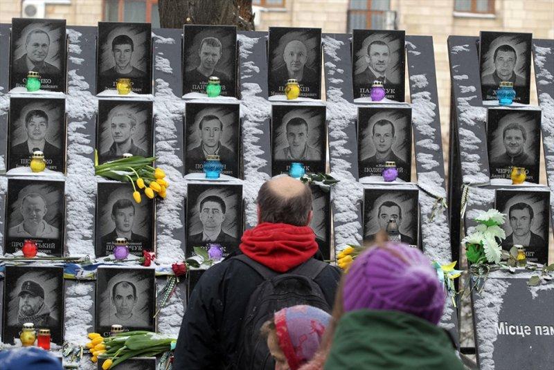 Kiev'de Meydan Devrimi'nin yıl dönümü