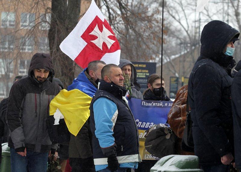 Kiev'de Meydan Devrimi'nin yıl dönümü