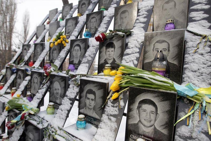 Kiev'de Meydan Devrimi'nin yıl dönümü