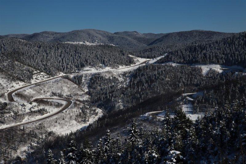 Karla kaplı Küre Dağları'nda görsel şölen