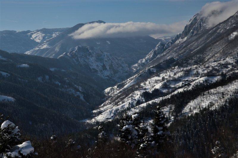 Karla kaplı Küre Dağları'nda görsel şölen