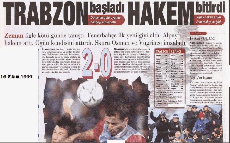 Unutulmaz Fenerbahçe-Trabzonspor maçları