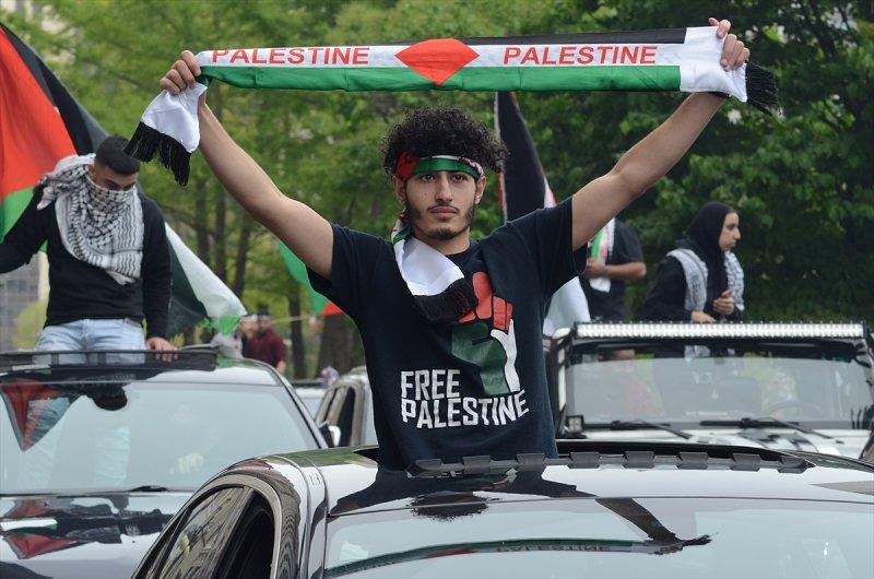 ABD'de Filistin'e destek gösterisi