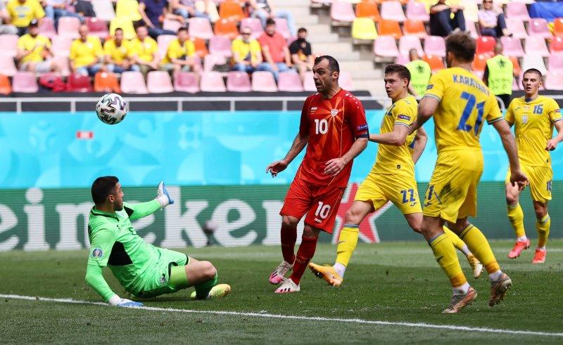 Ukrayna-Kuzey Makedonya maçından kareler