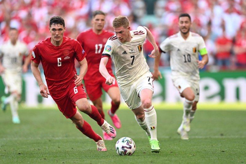 Danimarka-Belçika maçından kareler