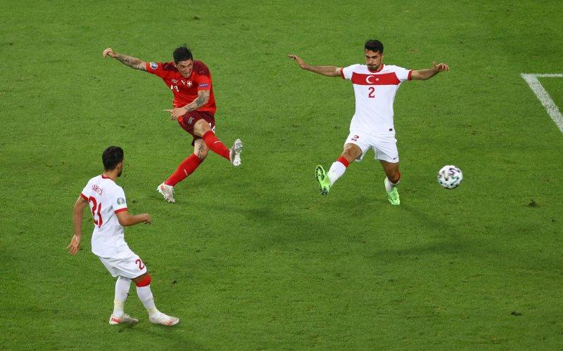 Euro 2020 Türkiye - İsviçre maçından kareler