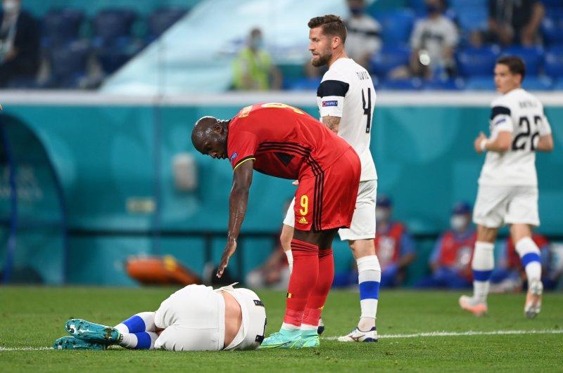 Finlandiya-Belçika maçından kareler