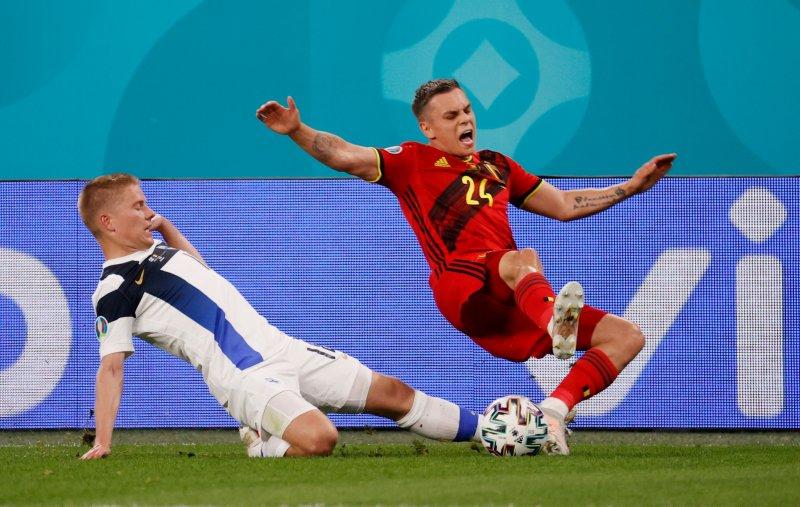 Finlandiya-Belçika maçından kareler