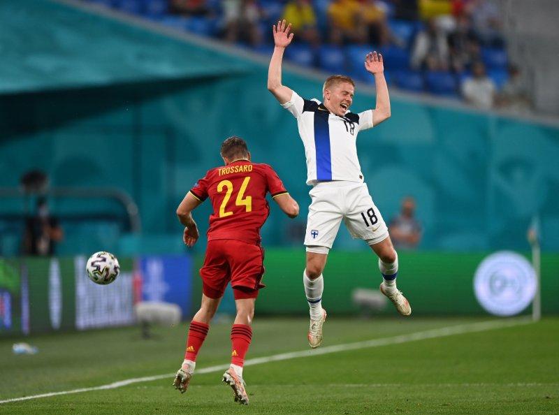 Finlandiya-Belçika maçından kareler