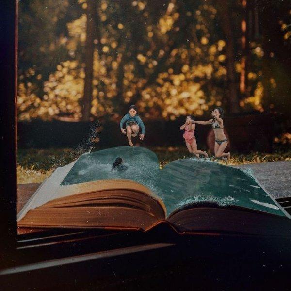 Çinli sanatçı Katrina Yu'nun harika kitap kareleri