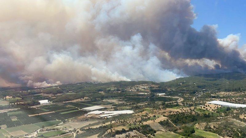 Manavgat'taki yangın, yerleşim yerlerine sıçradı