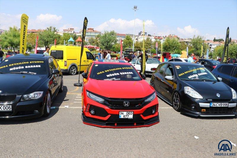 Modifiye araç tutkunları Tekirdağ'da bir araya geldi 