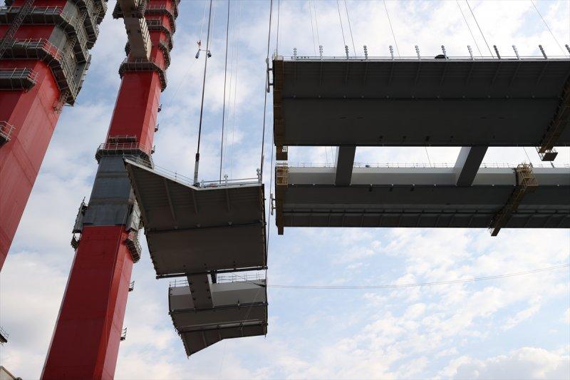 '1915 Çanakkale Köprüsü' 318 metre yükseklikten görüntülendi