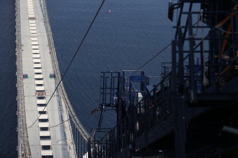 '1915 Çanakkale Köprüsü' 318 metre yükseklikten görüntülendi