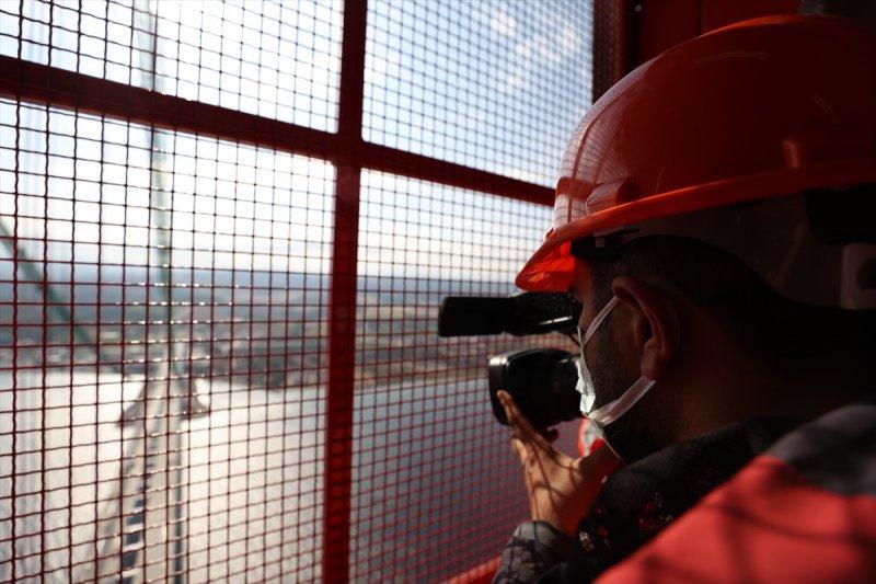 '1915 Çanakkale Köprüsü' 318 metre yükseklikten görüntülendi