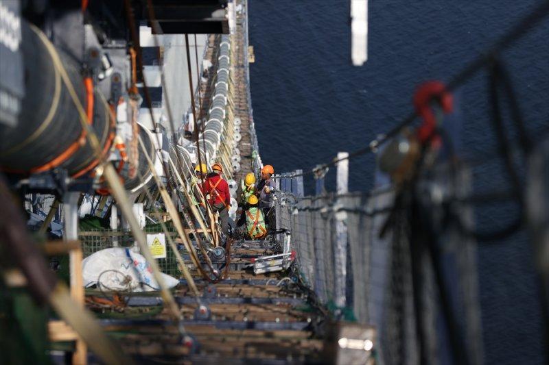 '1915 Çanakkale Köprüsü' 318 metre yükseklikten görüntülendi