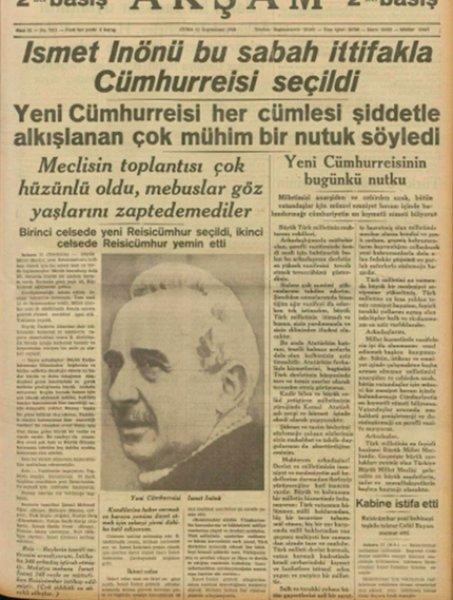 10 Kasım 1938 gazete manşetleri