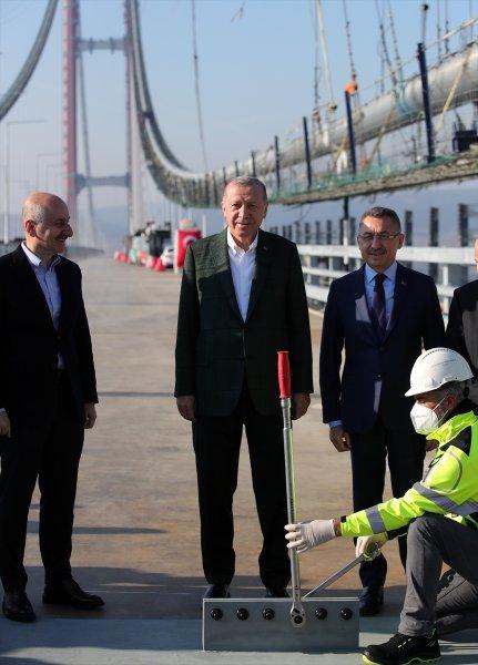 Cumhurbaşkanı Recep Tayyip Erdoğan'ın son tabliye montajından kareler