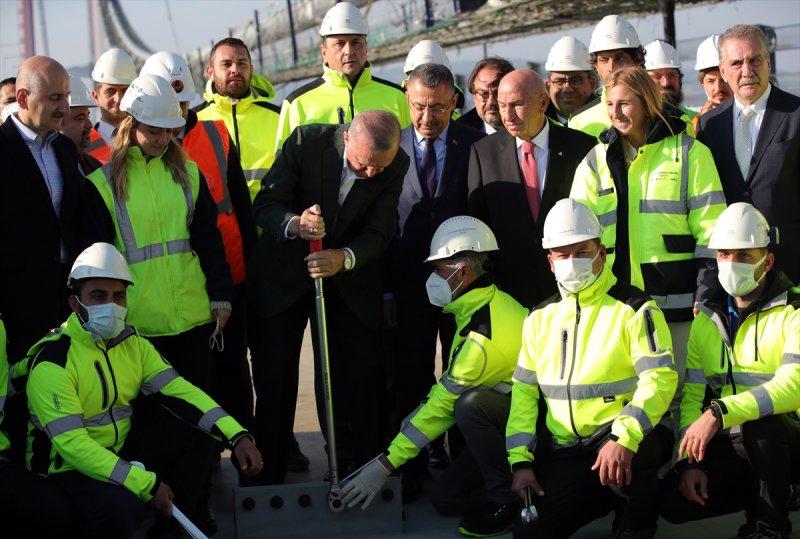 Cumhurbaşkanı Recep Tayyip Erdoğan'ın son tabliye montajından kareler