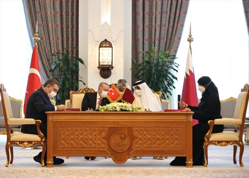 Cumhurbaşkanı Erdoğan'ın Katar ziyaretinden kareler