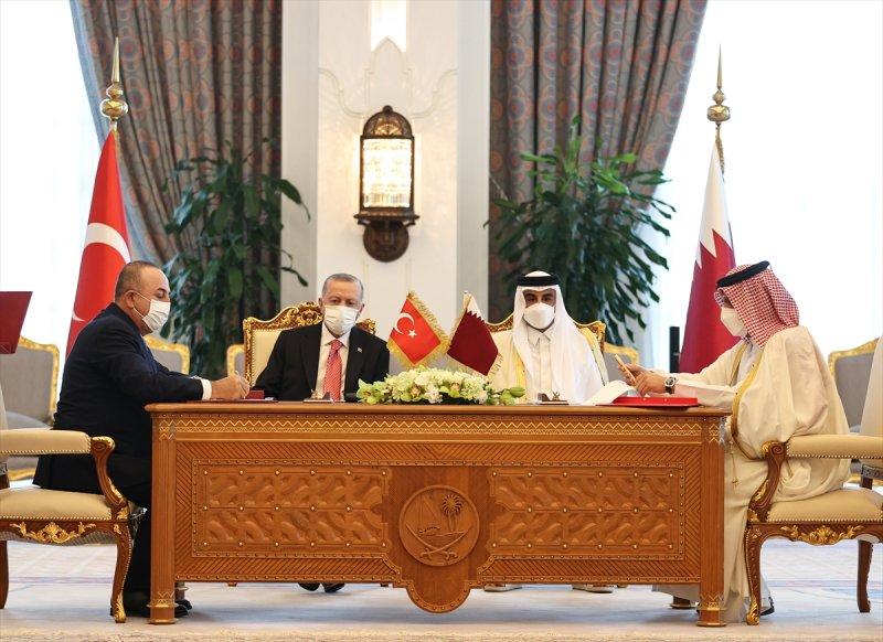 Cumhurbaşkanı Erdoğan'ın Katar ziyaretinden kareler