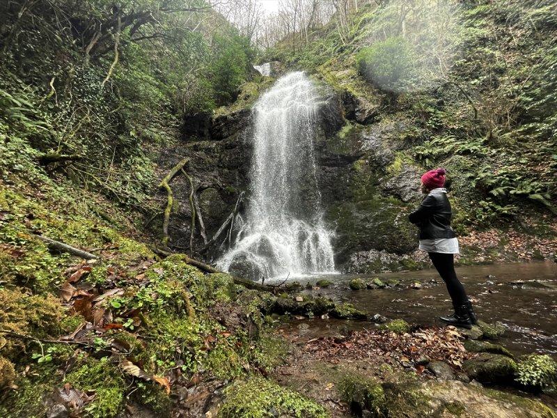 Düzce'de keşfedilen yeni şelale turizme kazandırıldı