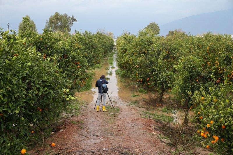 Fırtına ve sağanak yağışın vurduğu Antalya'da hasar tespit çalışmaları