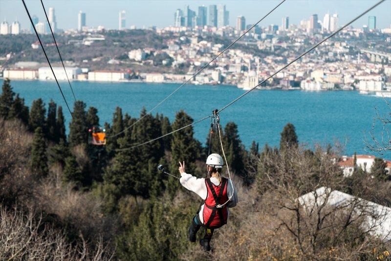 Macera severlerin yeni tutkusu: Boğaza karşı zipline