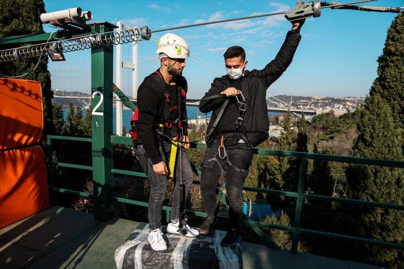 Macera severlerin yeni tutkusu: Boğaza karşı zipline