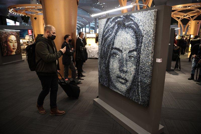 İstanbul Havalimanı'nda toplanan atıklar sanat eseri oldu