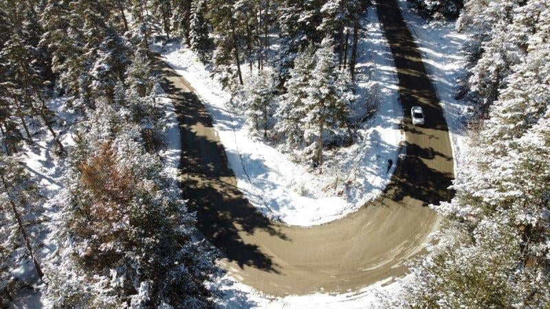 Bolu'da yağan kar görsel şölen oluşturdu