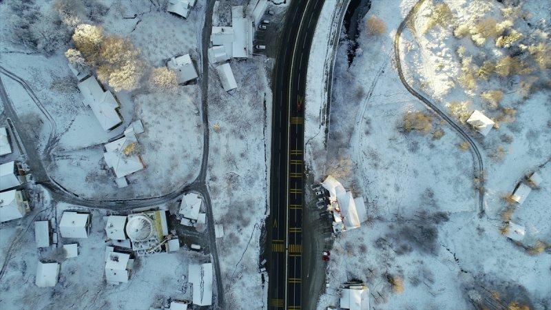 Bolu'da yağan kar görsel şölen oluşturdu