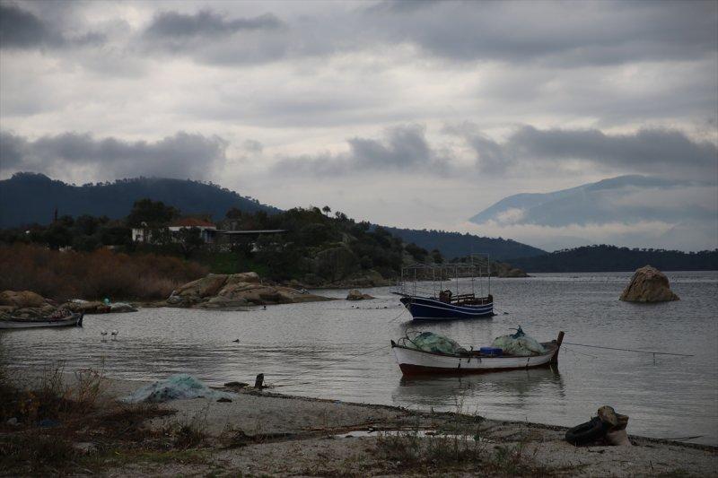 Yağışlar nedeniyle kendine gelen Bafa Gölü'nde bahar manzaraları