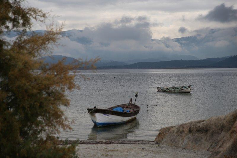 Yağışlar nedeniyle kendine gelen Bafa Gölü'nde bahar manzaraları